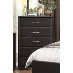 Lorenzi Upholstered Chest - Black Vinyl